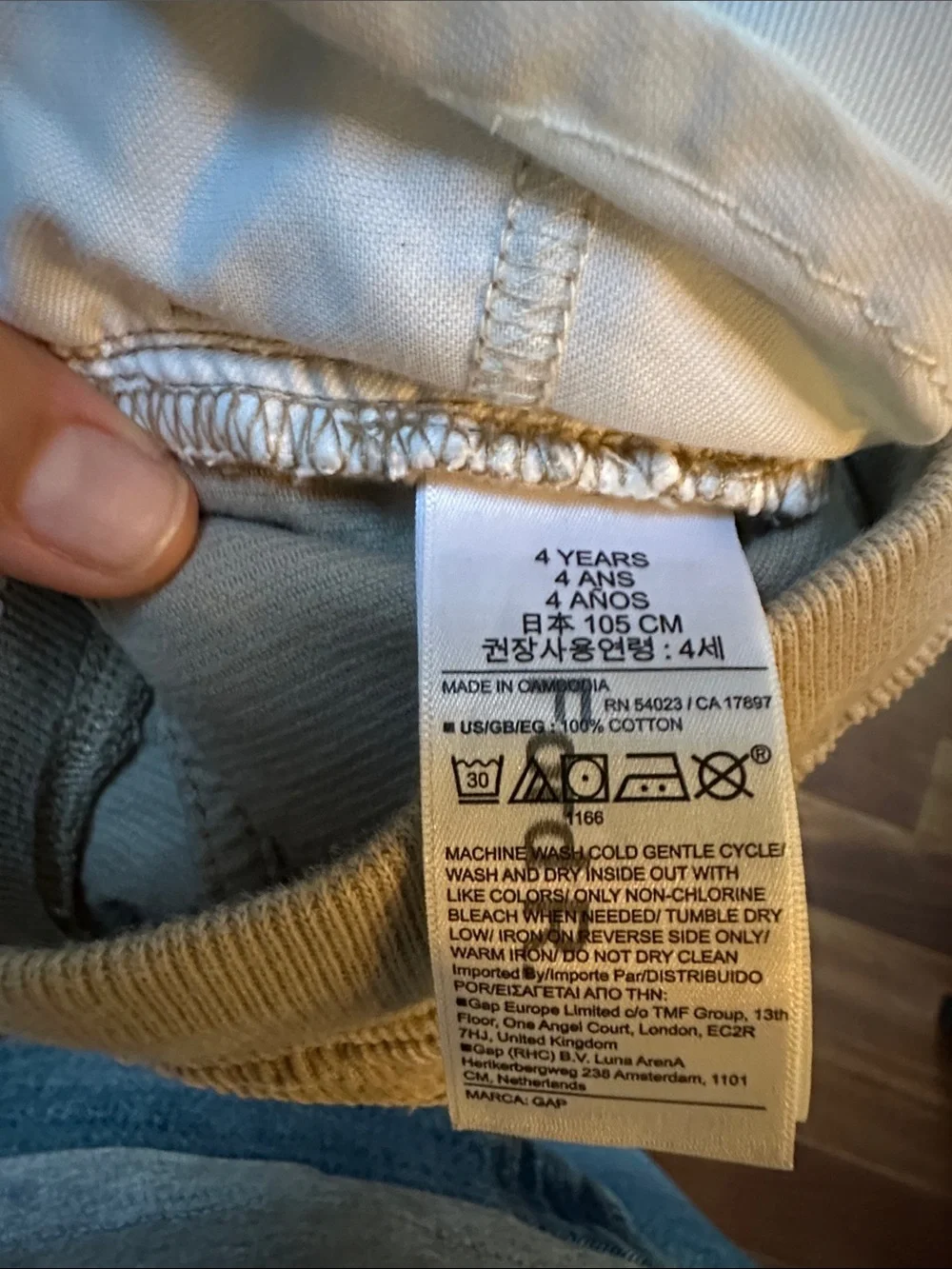 GAP Kids 90s Straight Corduroy Pull-On Pants in Dark Brown and Light Tan 4T